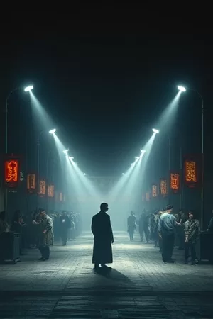 《冷萃》竖版海报，冰滴咖啡壶与玻璃杯