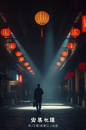 《路灯下的独白》竖版海报，夜晚街角单盏路灯
